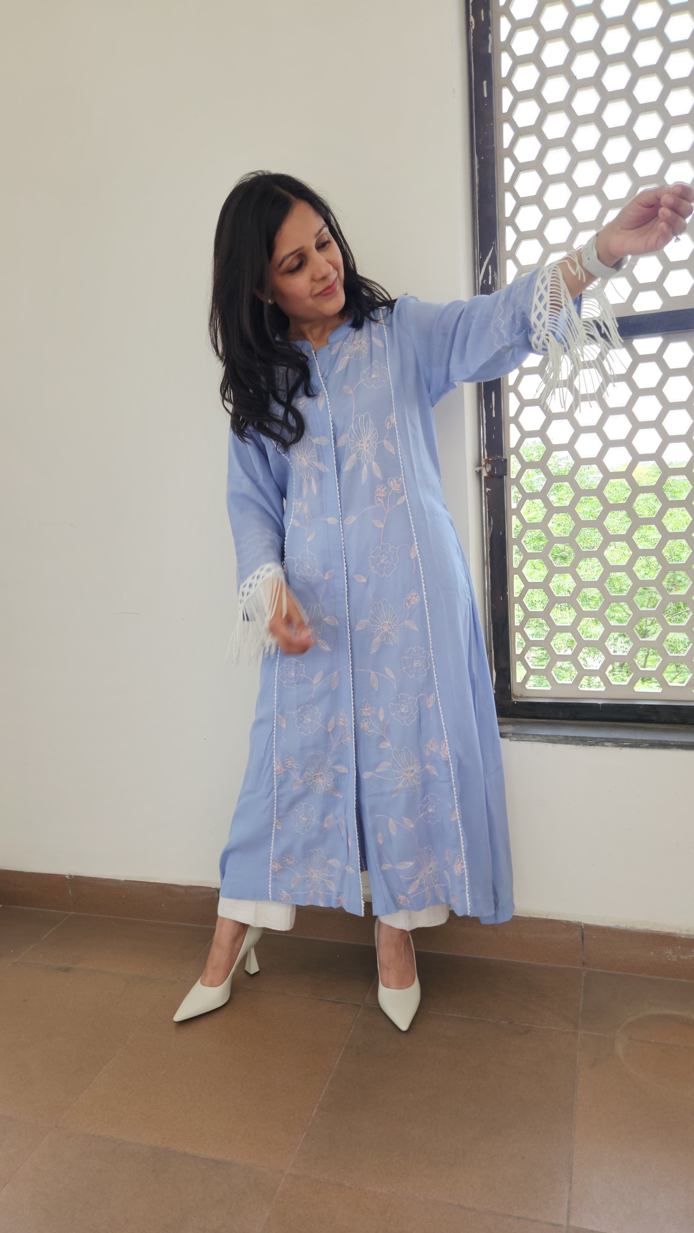 Power Blue Kurta Set