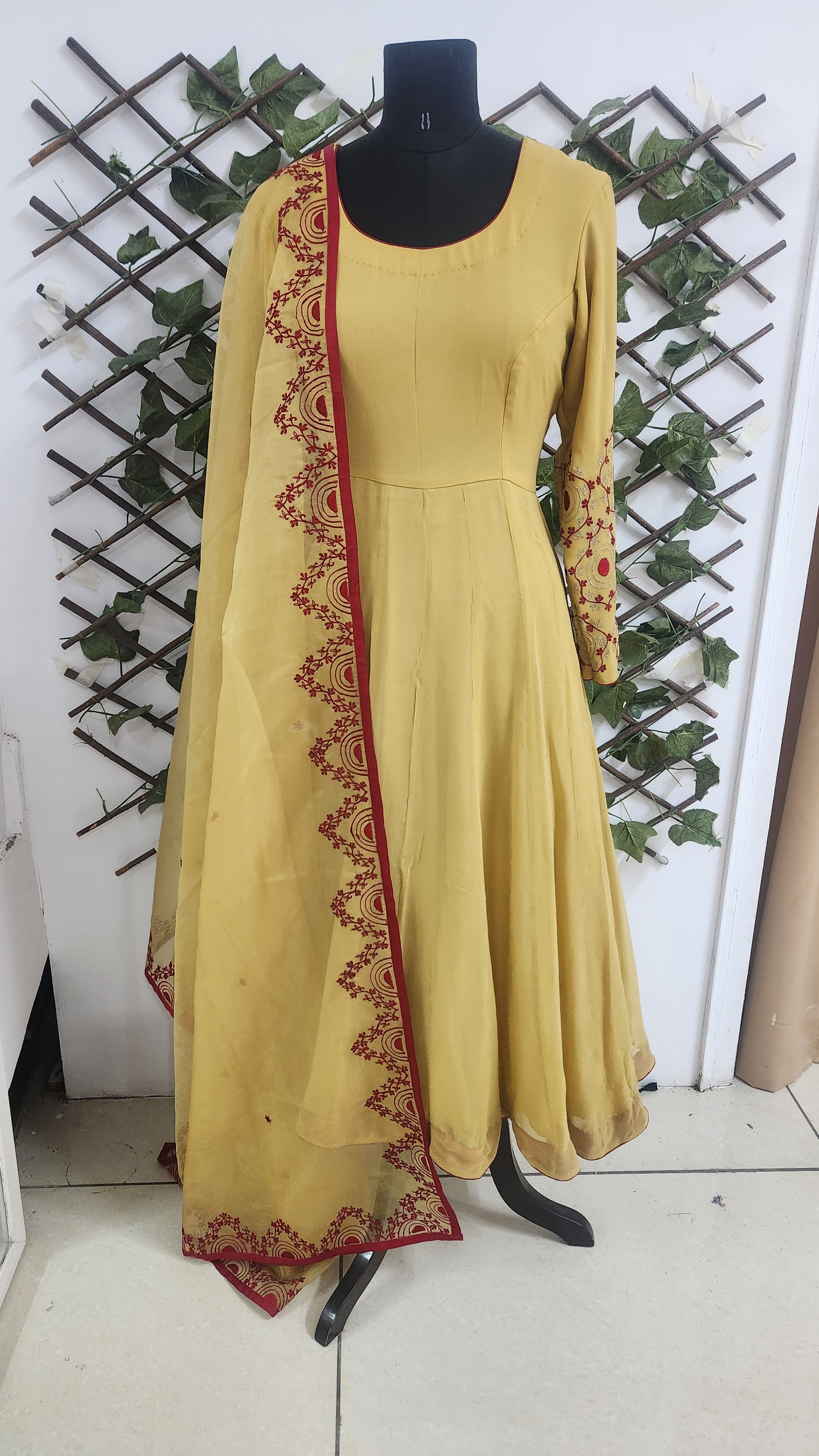 Mustard Yellow Anarkali Suit