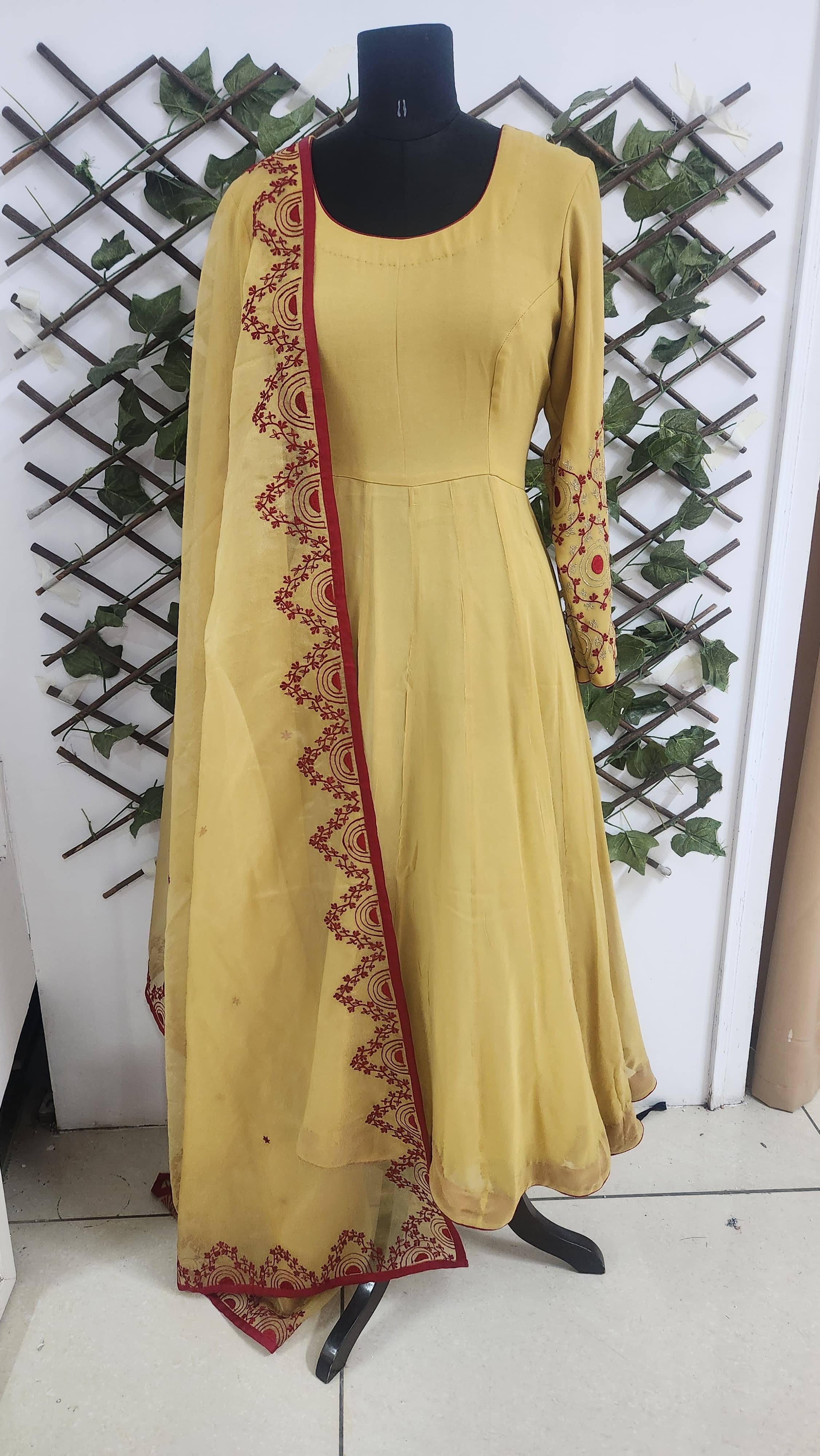 Mustard Yellow Anarkali Suit