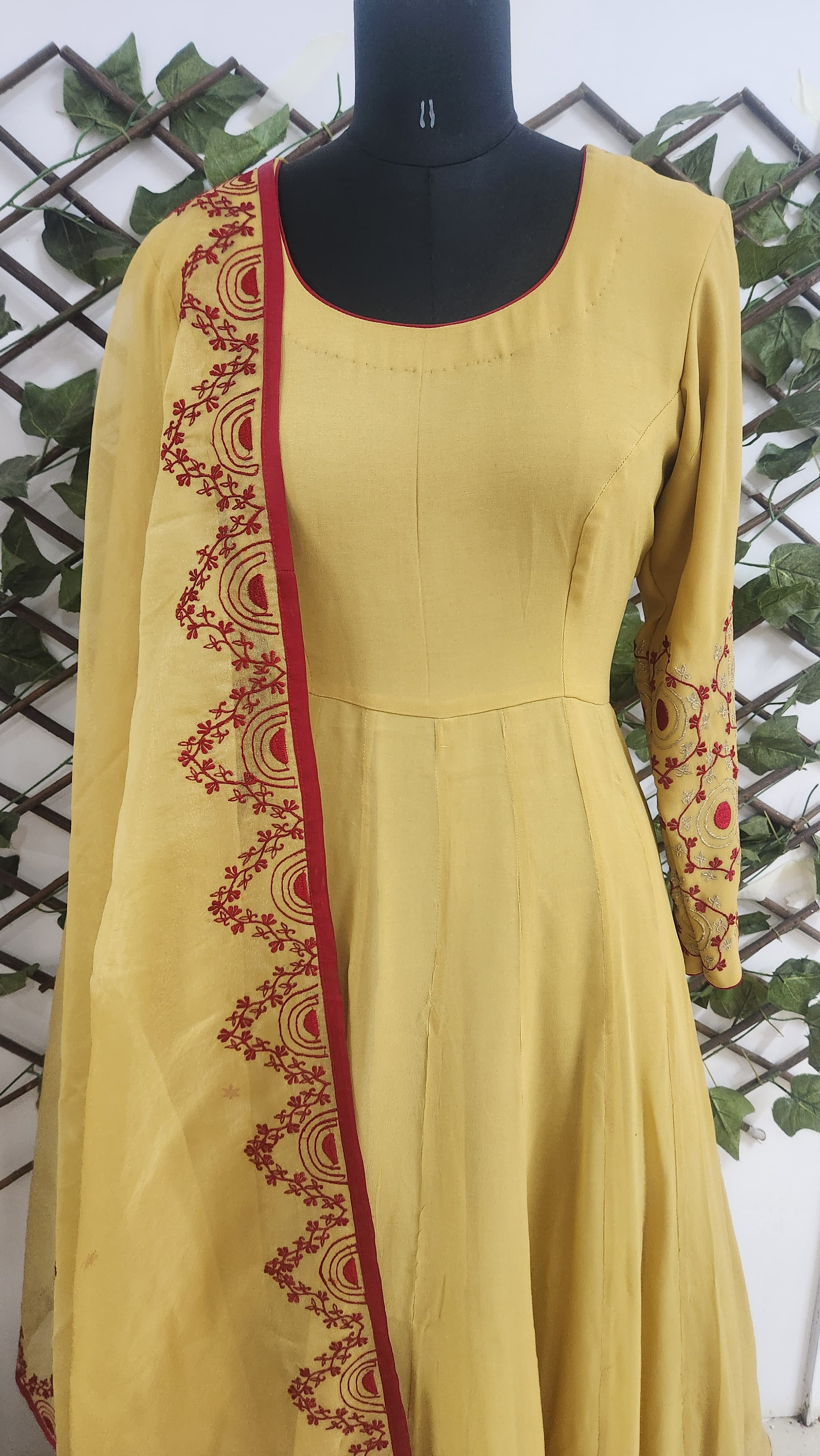 Mustard Yellow Anarkali Suit