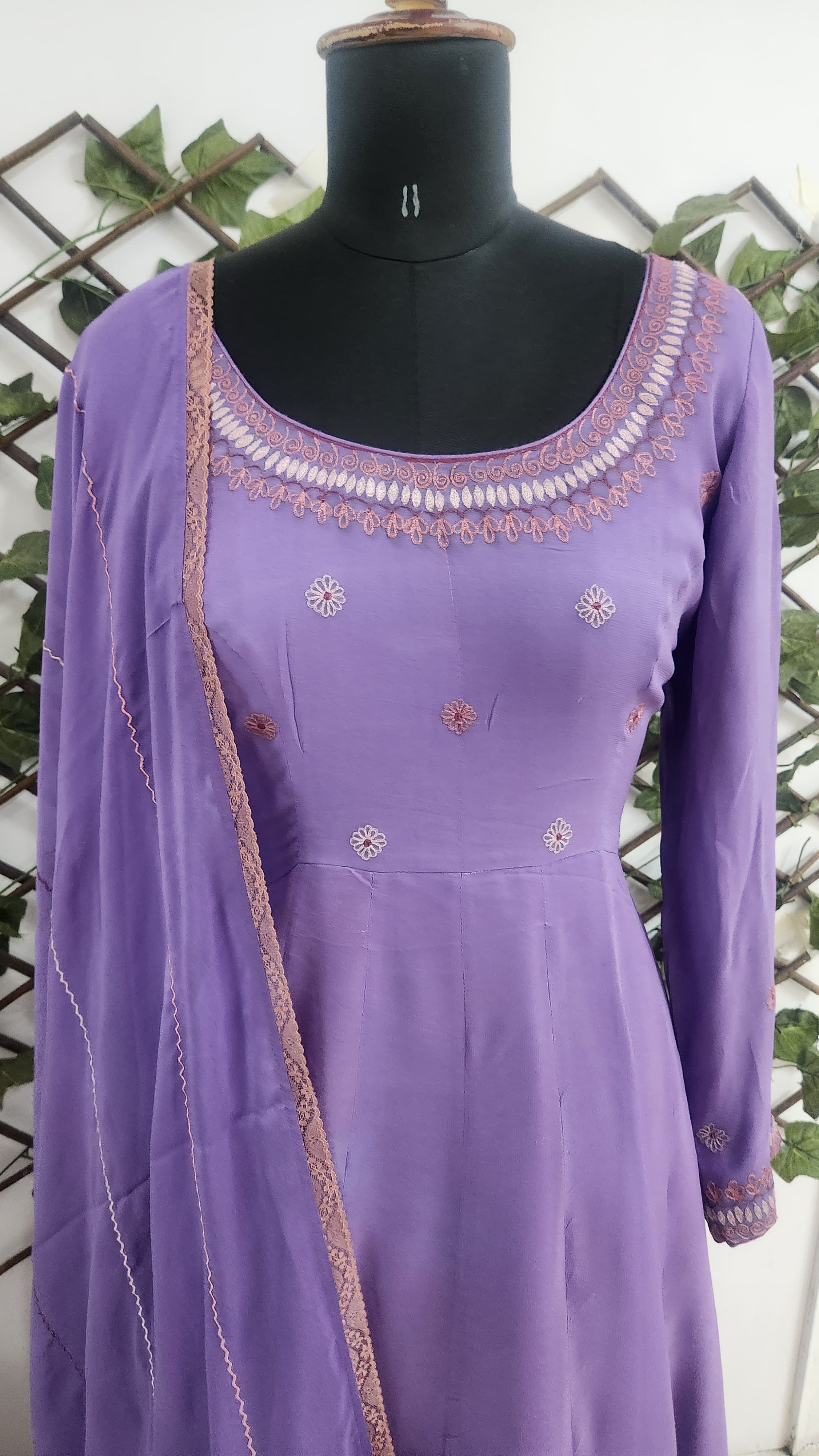 Lavendar Anarkali Suit