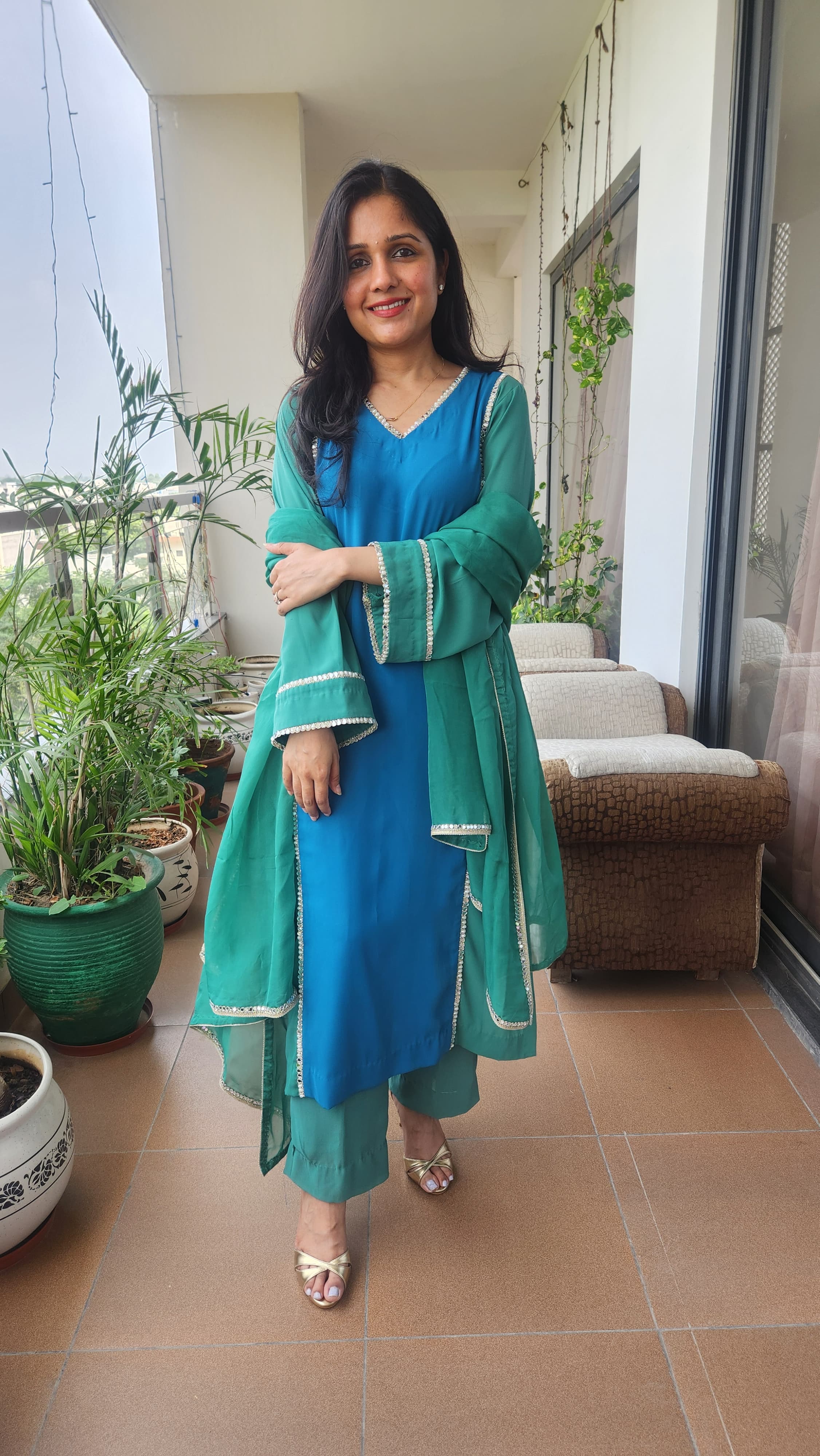 Green & Blue Suit Set