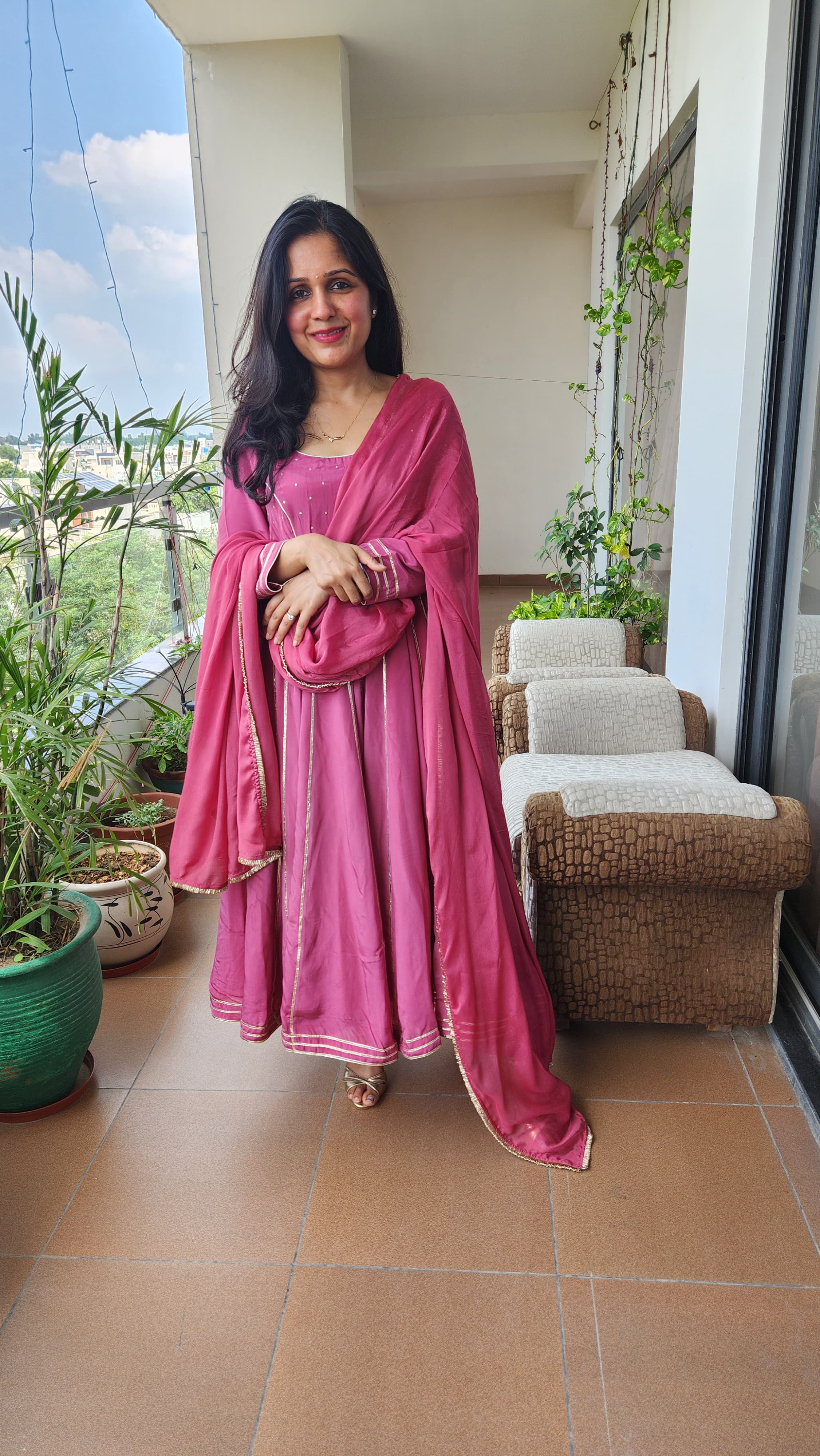 Anarkali - Gajri Pink