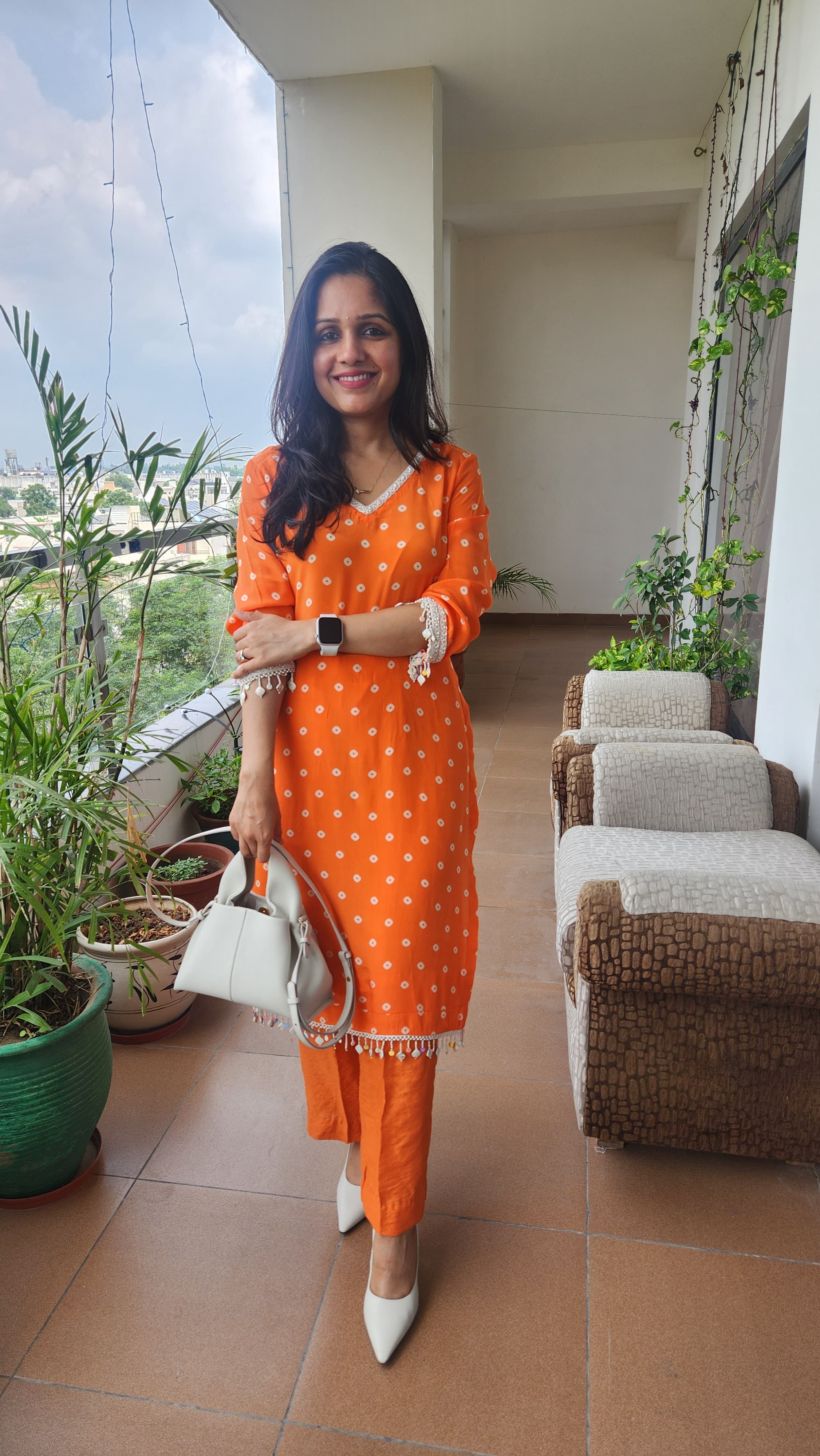 Kurta Set - Bright Orange