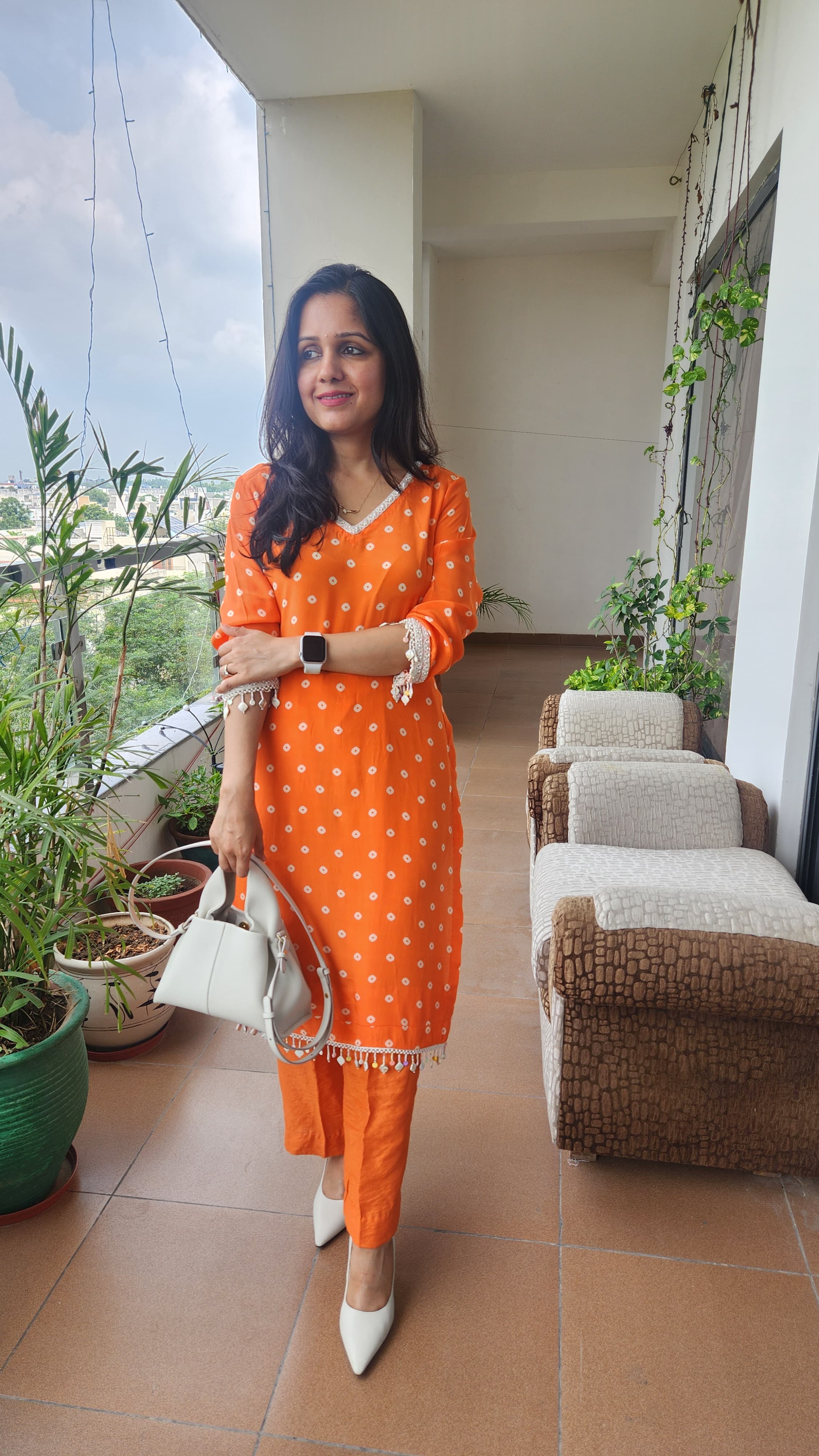 Kurta Set - Bright Orange