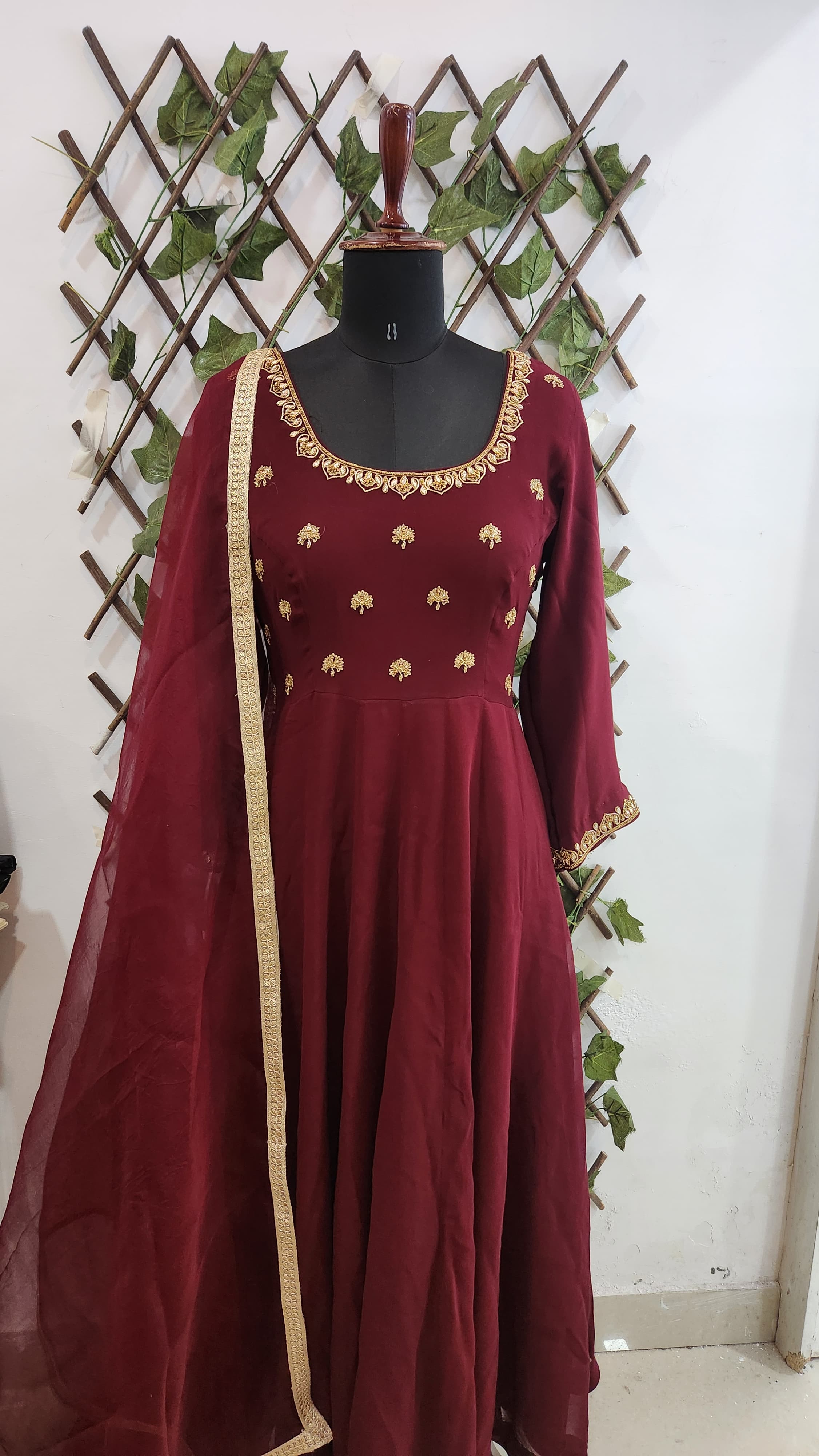 Maroon Anarkali Suit