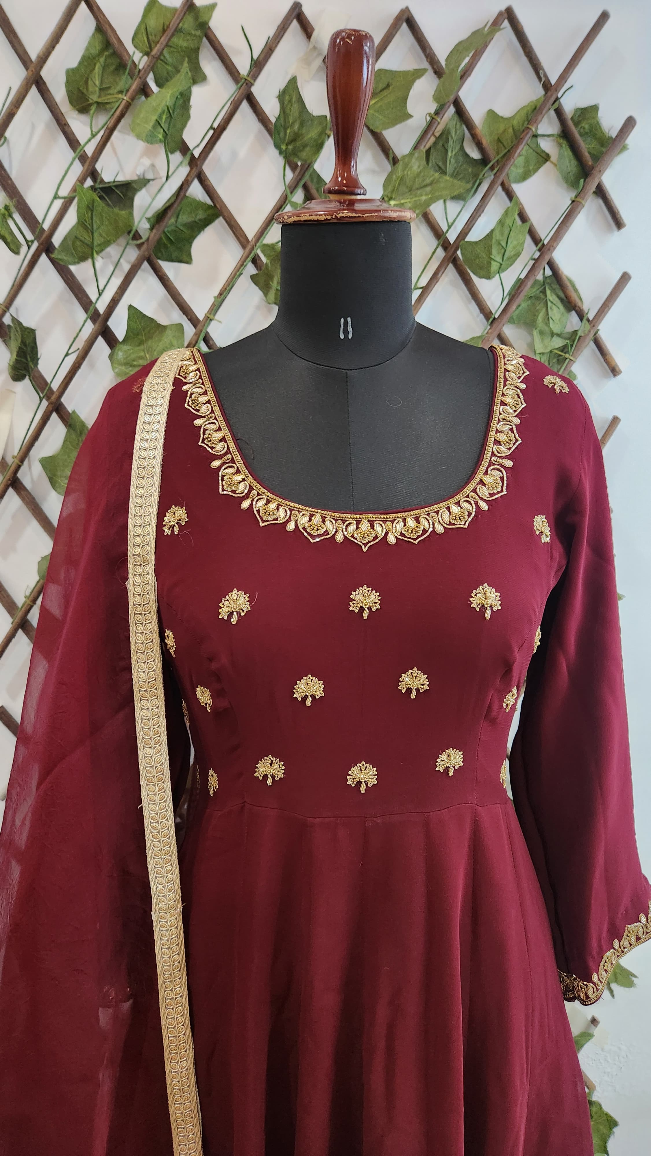 Maroon Anarkali Suit